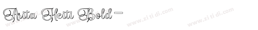 Arita Heiti Bold字体转换